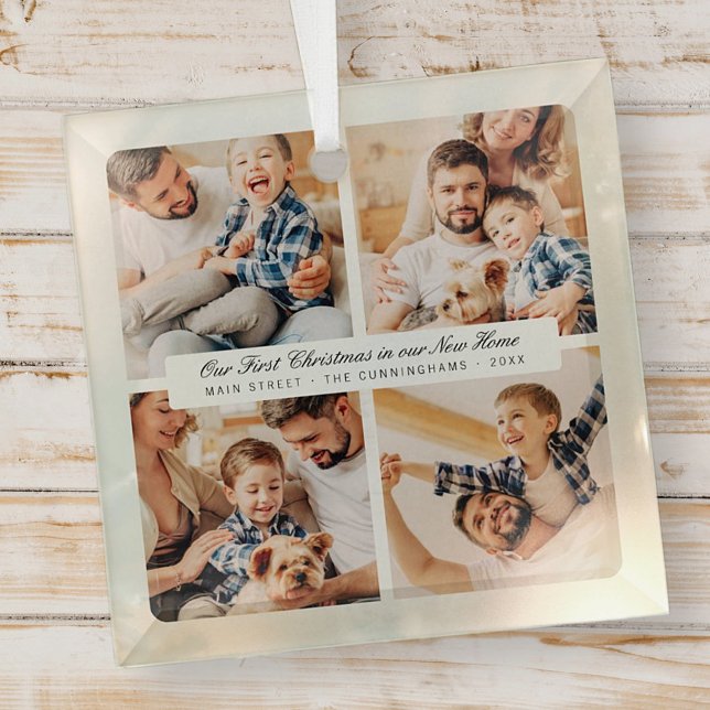 Ornement En Verre Notre Premier Noël Dans Notre Nouvelle Maison Mode (Créateur téléchargé)