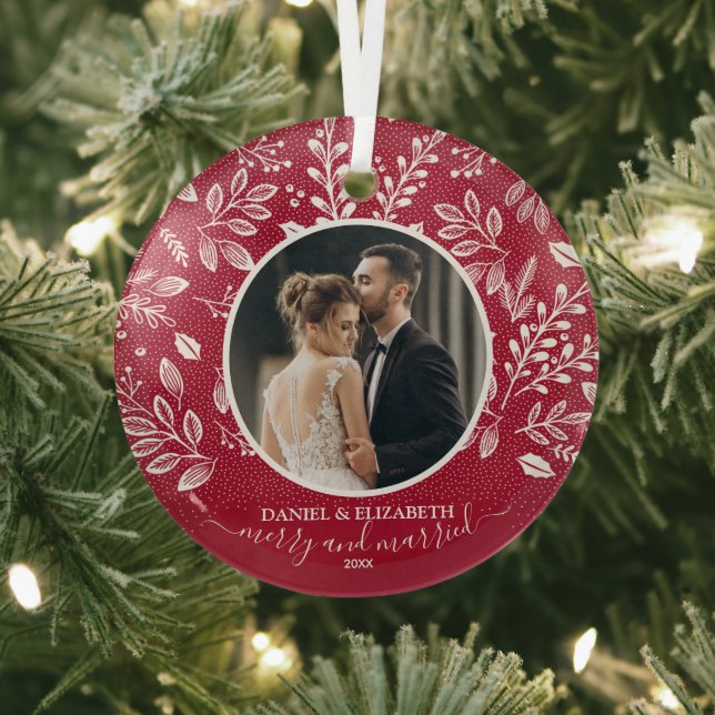 Ornement En Verre Notre première photo de Noël (Insitu)