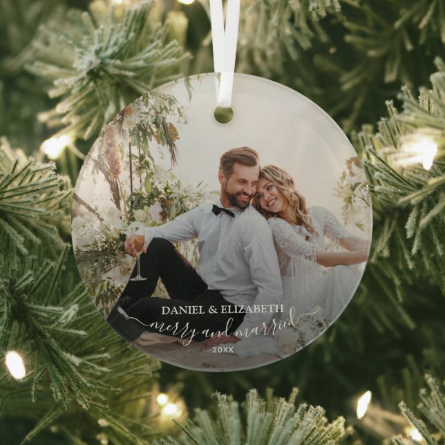 Ornement En Verre Notre première photo de Noël (Insitu)