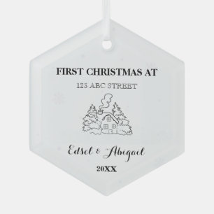 Ornement En Verre Nouvelle maison - Nouveau foyer - Nouveau foyer pe