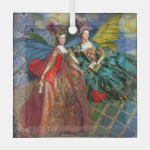 Ornement En Verre Nuit étoilée Rococo Demoiselles Ailes de Papillon 