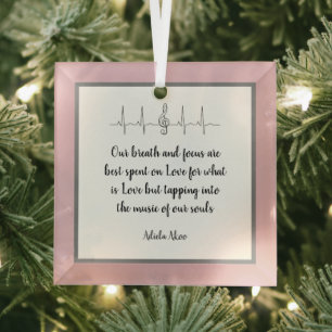 Ornement En Verre Ode to Love Ornament par la poète Adiela Akoo