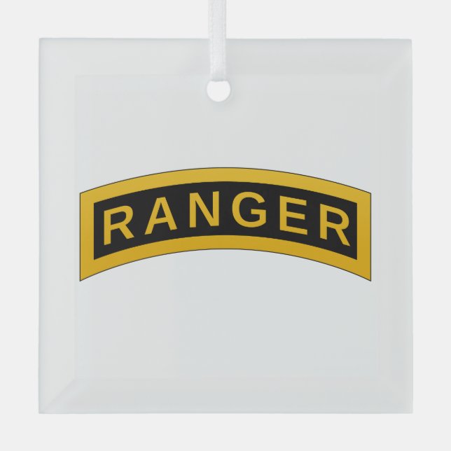 Ornement En Verre Onglet École des Rangers de l'Armée (Recto)