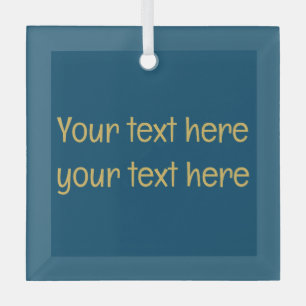 Ornement En Verre Or Professionnel Tendance Minimaliste Texte Person