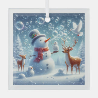 Ornement En Verre Ordre de White Christma