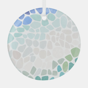 Ornement En Verre Ornement du cercle de verre de mer coloré