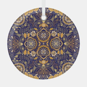 Ornement En Verre Paisley Elegance : Motif de design textile