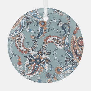 Ornement En Verre Paisley indien tendance : arrière - plan sans cout