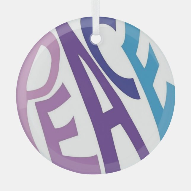 ORNEMENT EN VERRE PAIX (Recto)