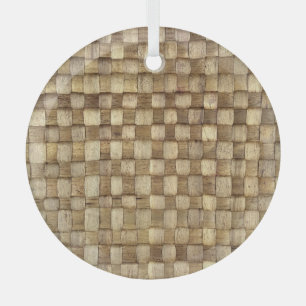 Ornement En Verre Panier d'artisanat Texture sans couture