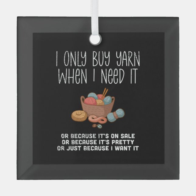 Ornement En Verre Panier Tricot tricot (Recto)