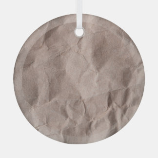 Ornement En Verre Papier Rustique Crumpled : Texture Vintage