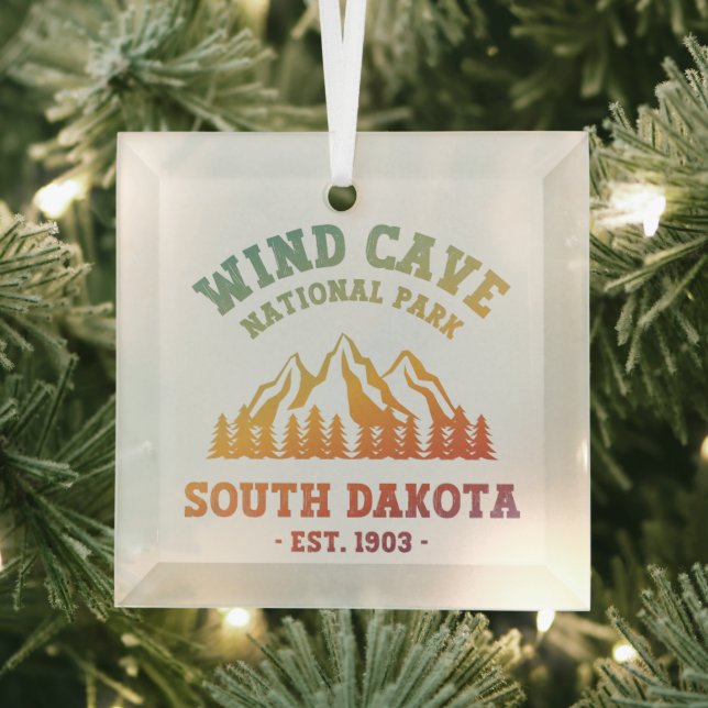 Ornement En Verre Parc national de Wind Cave Dakota du Sud (Insitu)