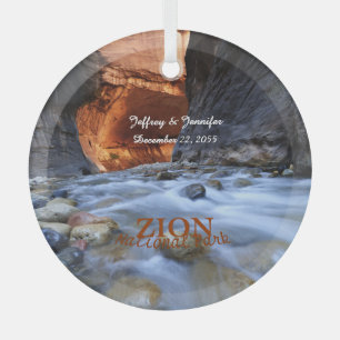 Ornement En Verre Parc National Zion, Les Étroits, Nom, Cercle