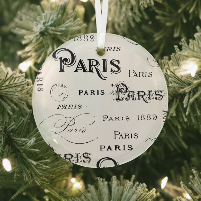 Ornement En Verre Paris France Cadeaux et Souvenirs (Insitu)