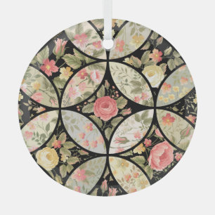Ornement En Verre Patchwork Vintage Motif sans couture