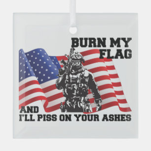 Ornement En Verre Patriote américain