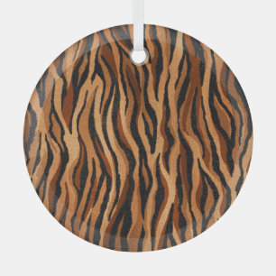 Ornement En Verre Peau de tigre : motif sans couture dessiné à la ma