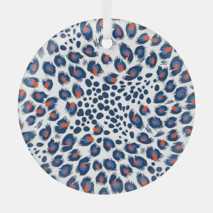 Ornement En Verre Peau léopard : motif vintage sans soudure.