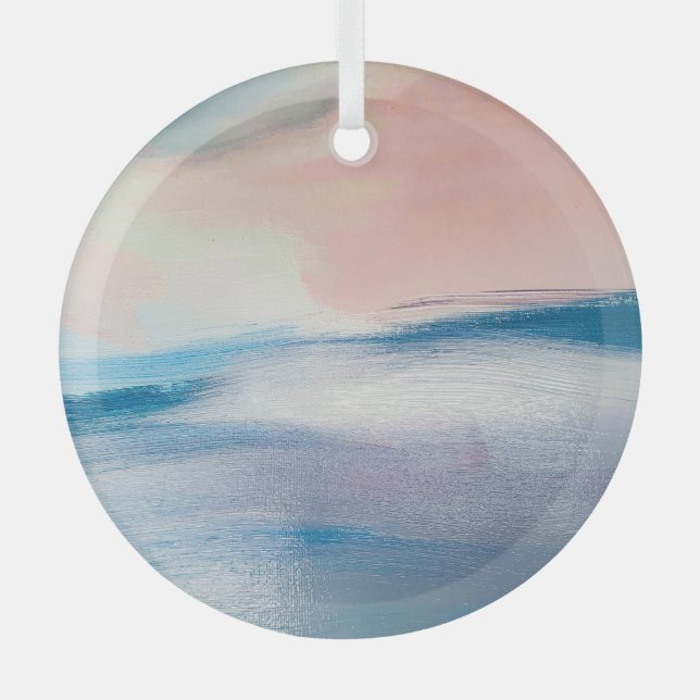 Ornement En Verre Peinture à l'huile Abstraite, texture de toile. (Recto)