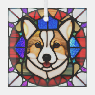 Ornement En Verre Pembroke Welsh Corgi "Verre Tiré"
