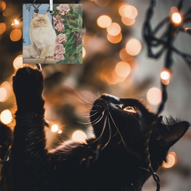 Ornement En Verre Perse Chat Rose Dryad (Créateur téléchargé)