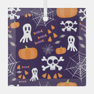 Ornement En Verre Personnages amusants et effrayants d'Halloween