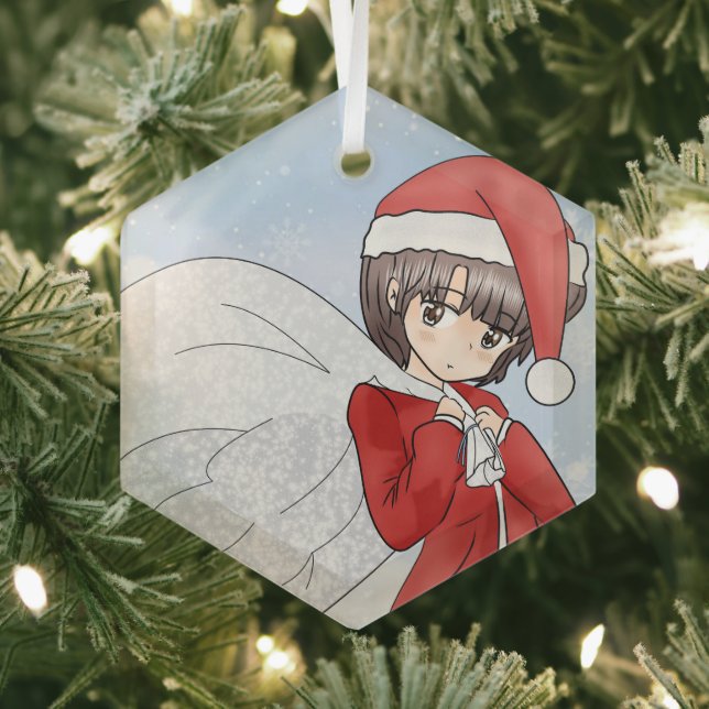 Ornement En Verre Petit Aide de Père Noël (Insitu)