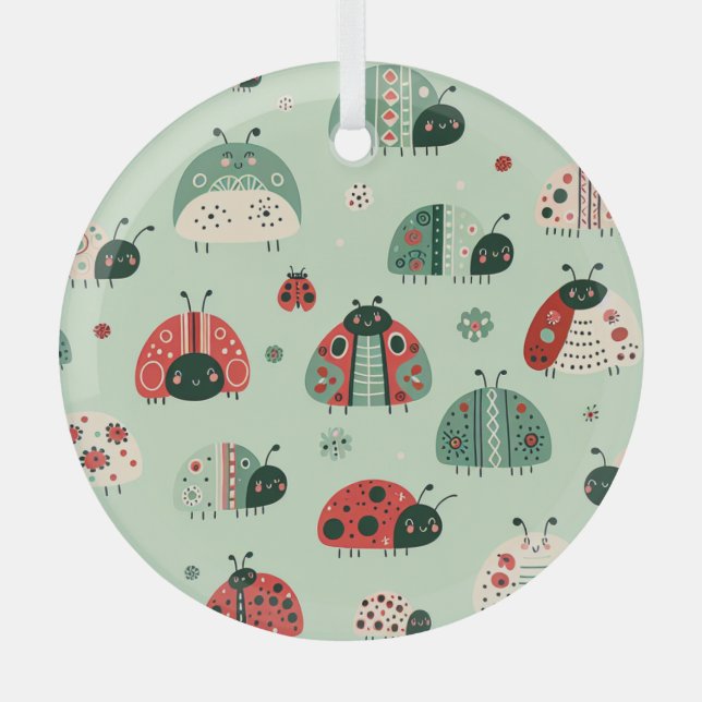 Ornement En Verre Petits insectes de fête (Recto)