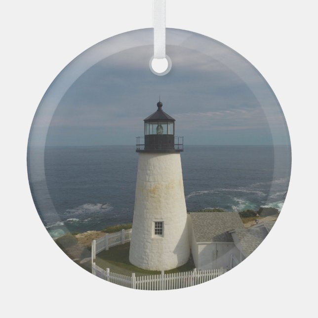 Ornement En Verre Phare de Pemaquid (Recto)