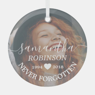 Ornement En Verre Photo commémorative moderne Noël