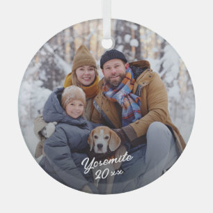 Ornement En Verre photo de famille