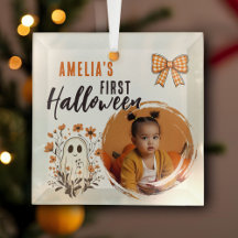 Photo de fantôme de premier Halloween de bébé mign