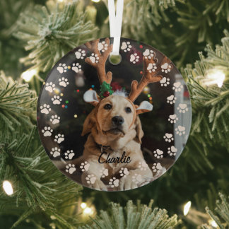 Ornement En Verre Photo personnalisée Noël