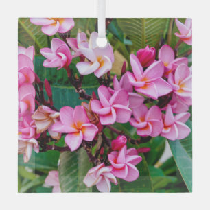 Ornement En Verre Pink Plumeria