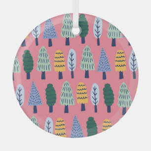 Ornement En Verre Pins mignons : motif pour enfants.