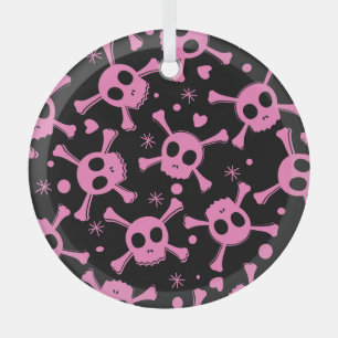 Ornement En Verre Pirate Skull : Girlish Hearts Motif