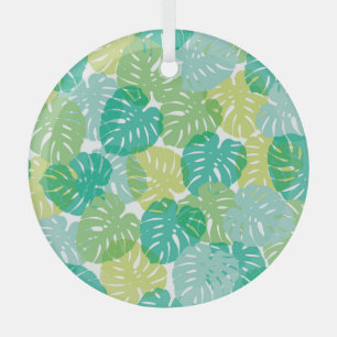 Ornement En Verre Plante de fromage exotique : Monstère tropicale