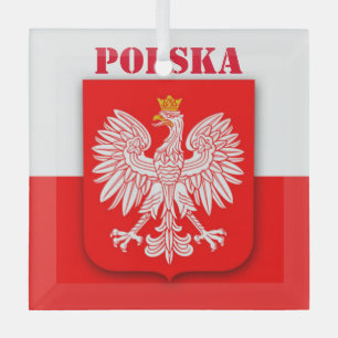 Ornement En Verre Pologne Drapeau Héritage Emblem Polski Polska