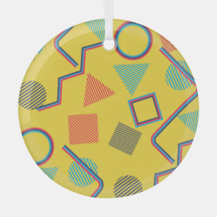 Ornement En Verre Pop Art : Abstrait Coloré Sans Couleur.