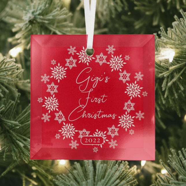 Ornement En Verre Premier Noël de Gigi (Insitu)