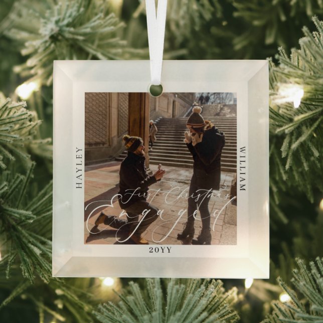 Ornement En Verre Première photo de Noël (Insitu)