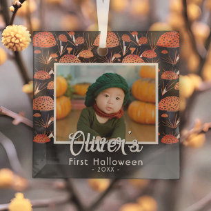 Ornement En Verre Première photo d'Halloween champignon orange autom