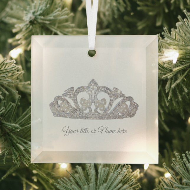 Ornement En Verre Princesse Royale de Noël Couronne (Insitu)