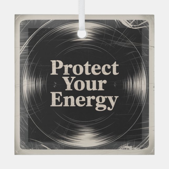 Ornement En Verre Protect Your Energy (Recto)