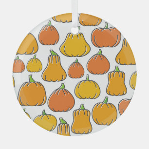Ornement En Verre récoltes citrouilles, motifs de légumes saisonnier