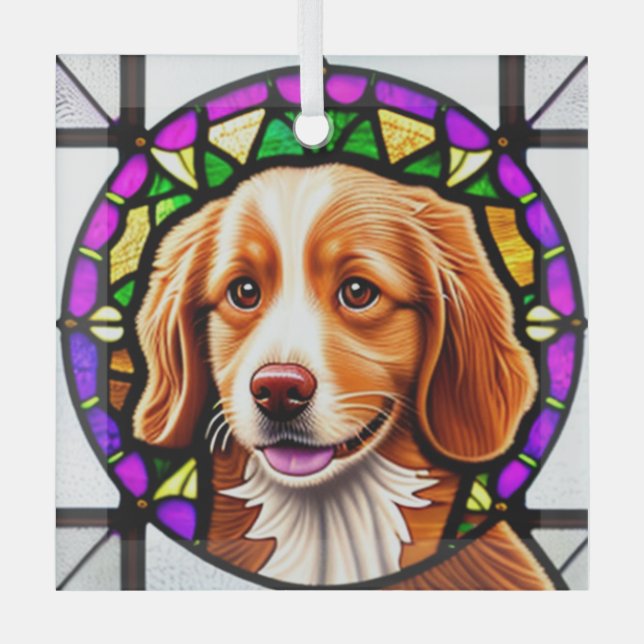 Ornement En Verre Récupérateur de canard de la Nouvelle-Écosse "rete (Recto)