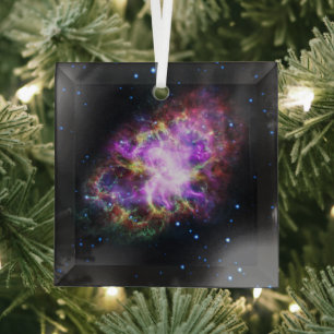 Ornement En Verre Rémanent de supernova de la nébuleuse du Crabe, co
