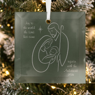 Ornement En Verre Représentation personnalisée de la Nativité chréti