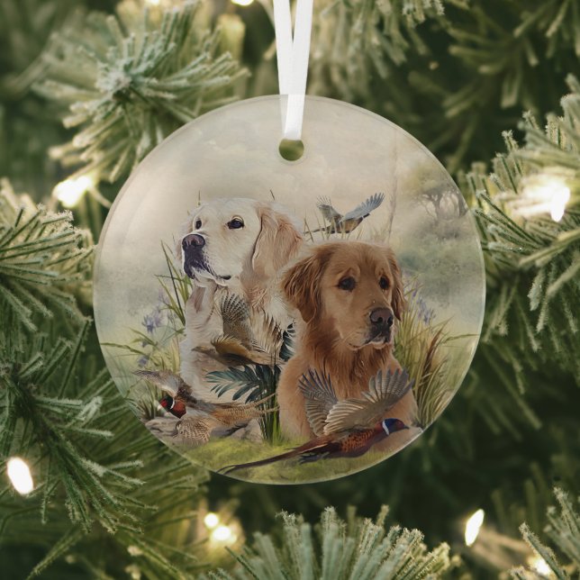 Ornement En Verre Retriever du Labrador  (Insitu)